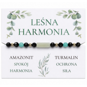 Leśna Harmonia - bransoletka z turmalinem i amazonitem
